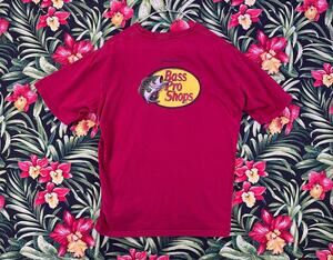 Johnny Morris Bass Pro Shop Red Tshirt Size Large